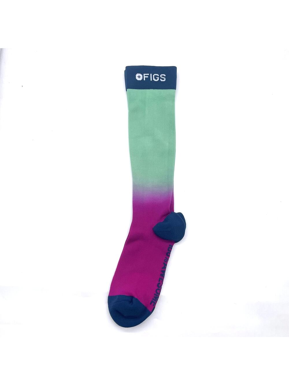 1 Pair FIGS Compression 'Ombre' Socks Size Medium